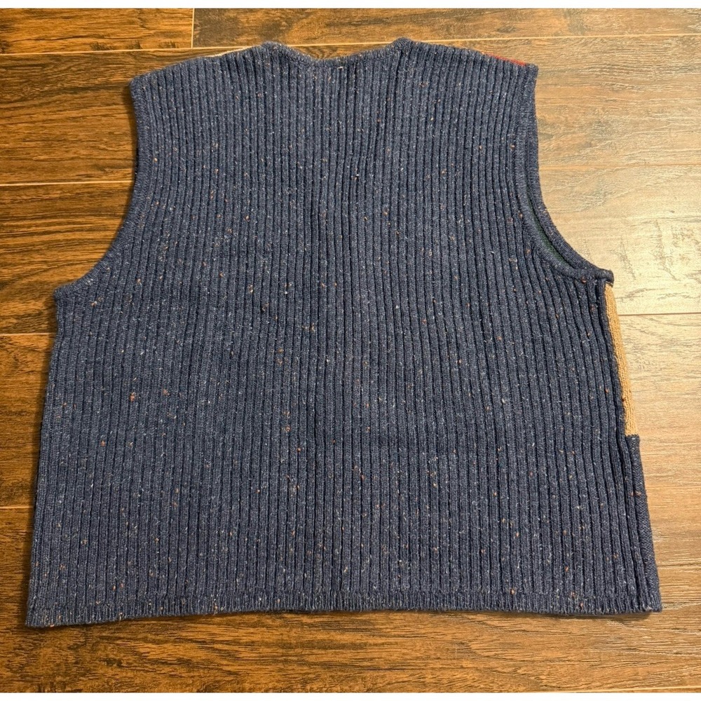 Koret City Blues Petite Small Floral Patchwork Sweater Vest Zip Front Grandma PS - Picture 5 of 8